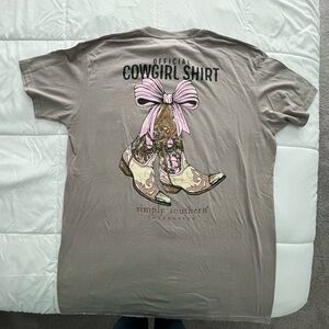 Simply Southern “Official Cowgirl Shirt”. Size XLarge. Grey